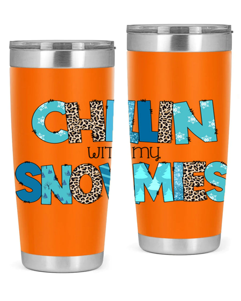 Chillin with my snowmies 43#- winter- Tumbler