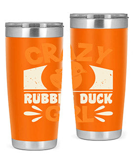 Crazy Rubber Duck Girl Style 4#- duck- Tumbler