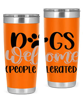 Dogs Welcome Style 21#- dog- Tumbler