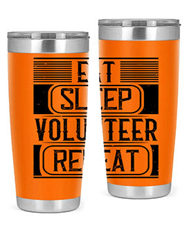 Eat Sleep Volunteer Repeat Style 15#- volunteer- Tumbler