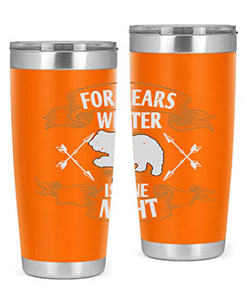 For bears, winter is one night 53#- Bears- Tumbler