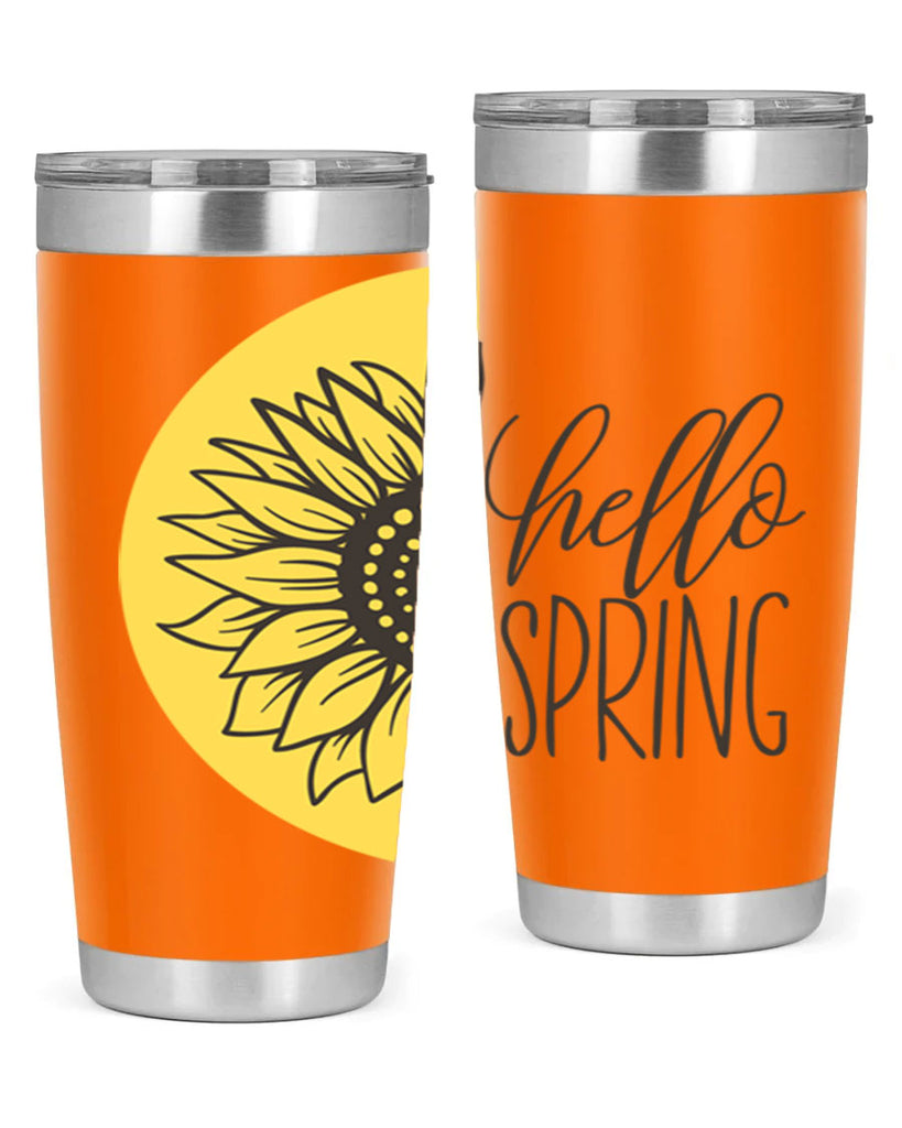 Hello spring half sunflower199#- spring- Tumbler