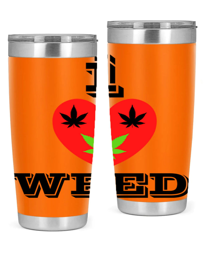 I love weed 128#- marijuana- Tumbler