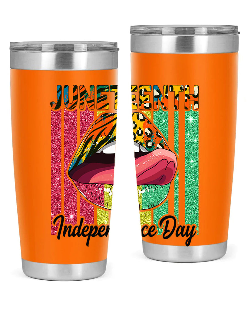 Juneteenth Independence Day Sexy Lip Png 11#- Juneteenth- tumbler