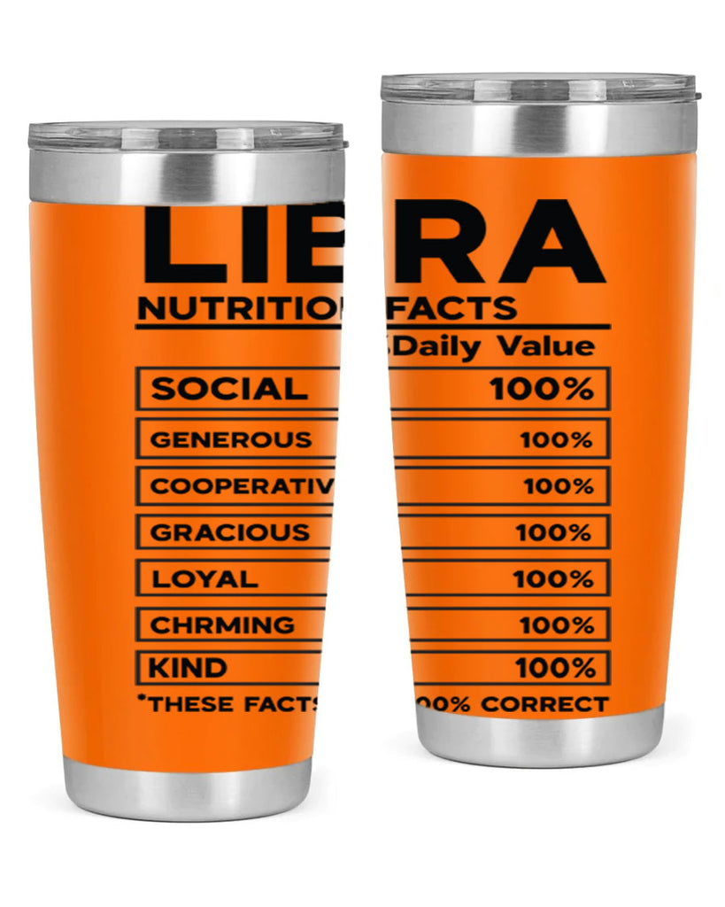 Libra Nutrition Facts 318#- zodiac- Tumbler