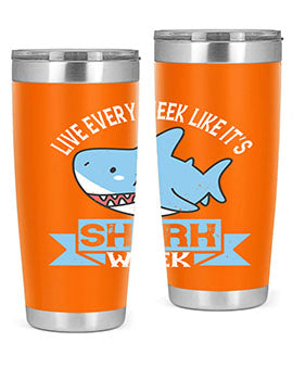 Live every week like it’s shark week Style 54#- shark  fish- Tumbler