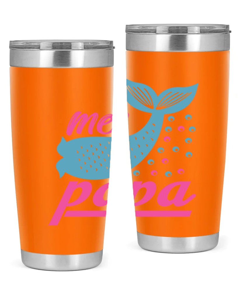 Mer Papa 344#- mermaid- Tumbler