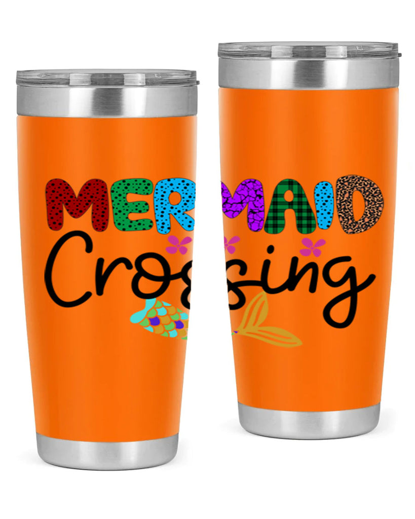 Mermaid Crossing 399#- mermaid- Tumbler