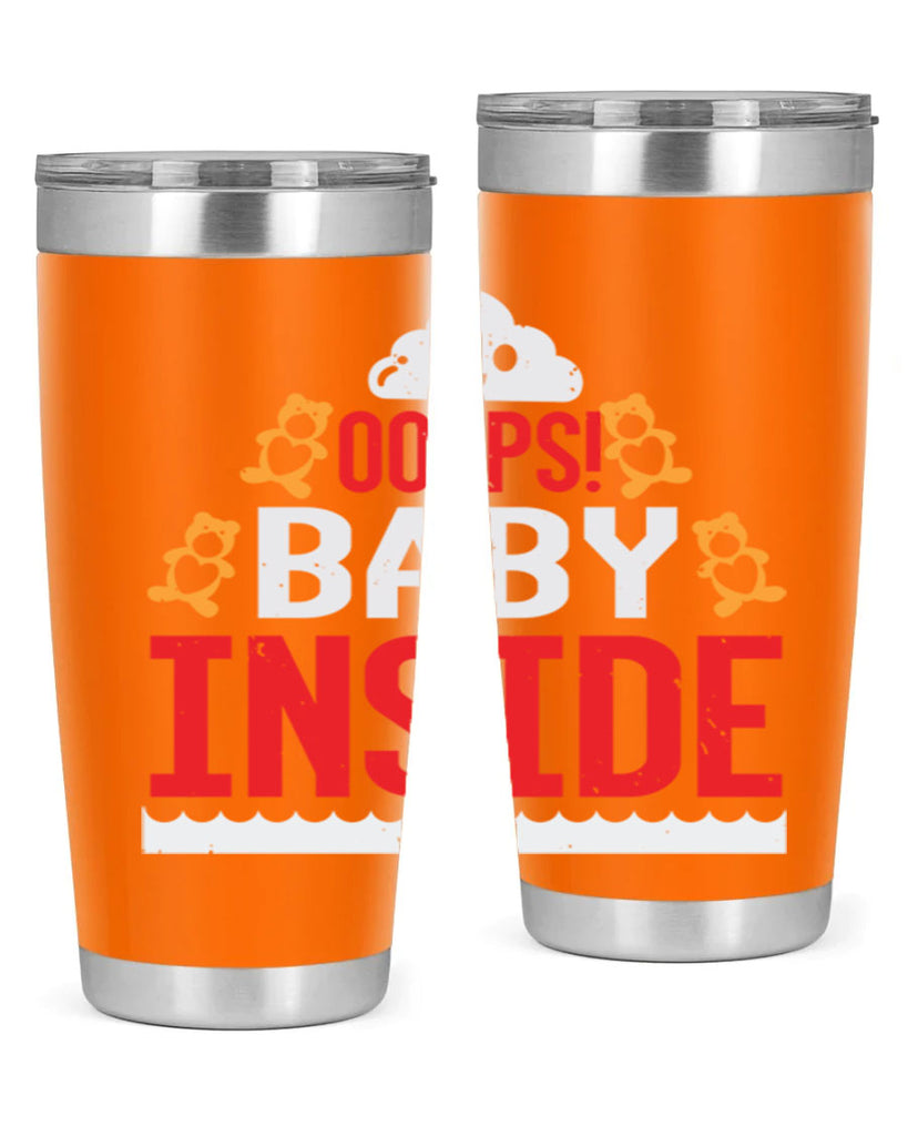 Ooops baby inside Style 24#- baby shower- tumbler
