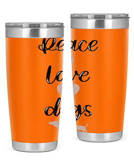 Peace Love Dogs Style 11#- dog- Tumbler