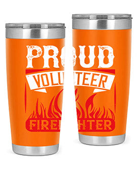 Proud Volunteer Firefighter Style 35#- volunteer- Tumbler