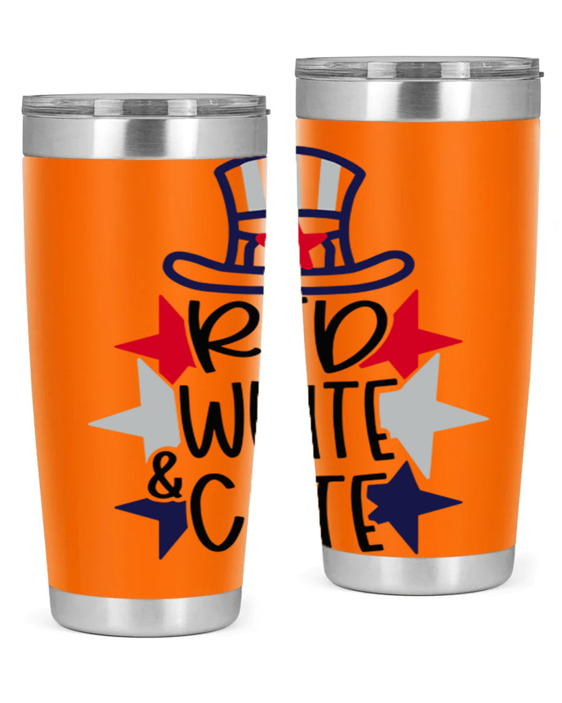 Red White Cute Style 169#- Fourt Of July- Tumbler
