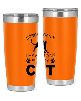 Sorry I Cant Style 116#- cat- Tumbler