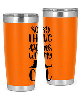 Sorry I Have Plans Style 105#- cat- Tumbler