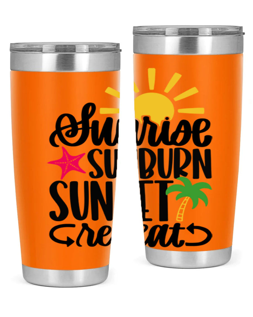 Sunrise Sunburn Sunset Repeat Style 16#- summer- Tumbler