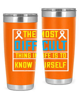 The most difficult thing in life is to know yourself Style 16#- self awareness- Tumbler