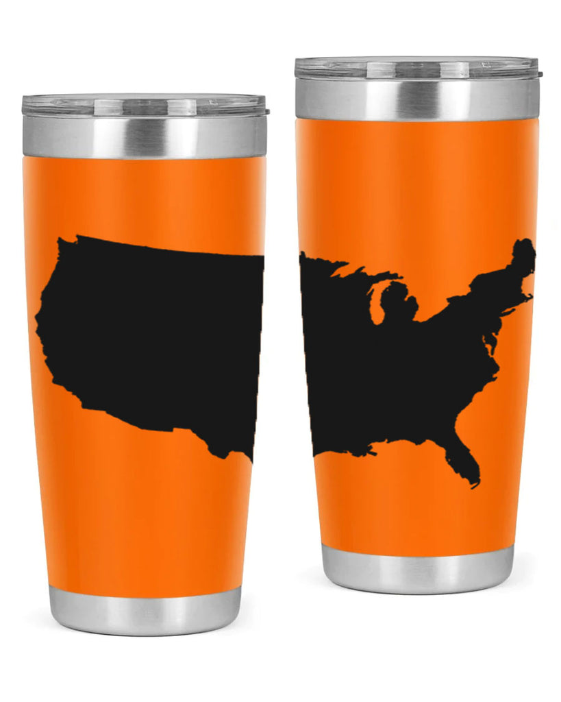 USA Solid Map Style 76#- Fourt Of July- Tumbler