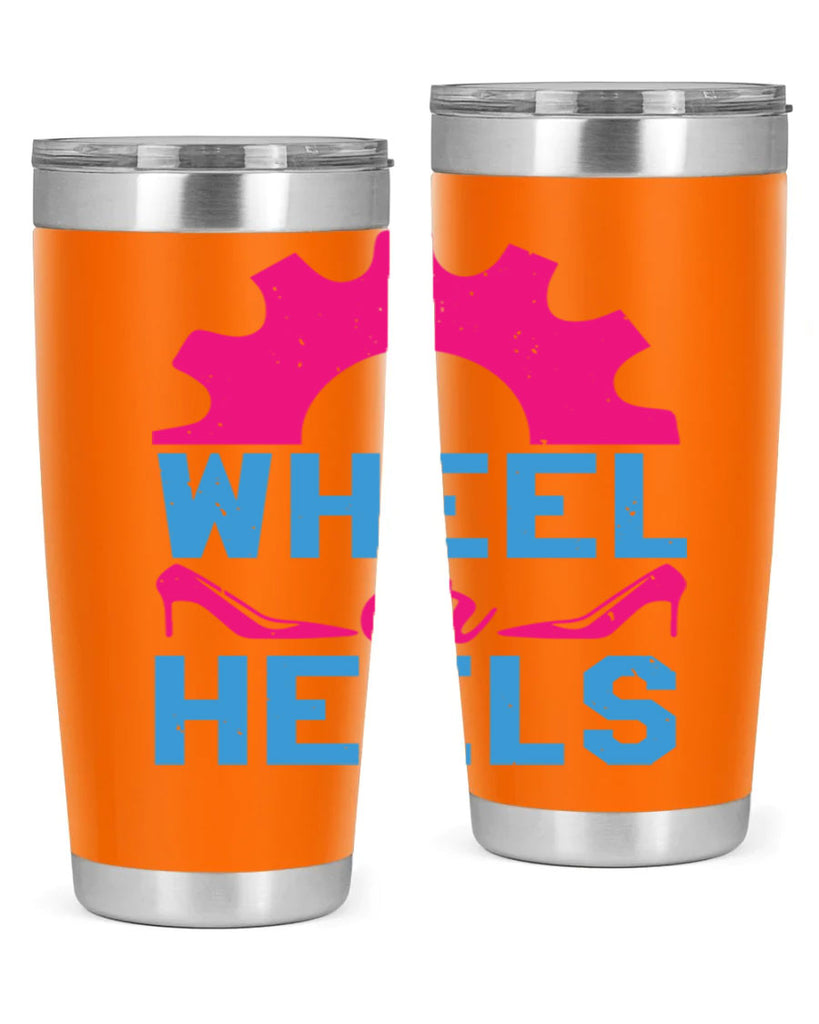 Wheel or Heels Style 8#- baby shower- tumbler