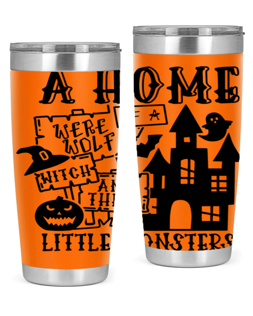 a home of a were wolf witch and their little monsters 96#- halloween- Tumbler