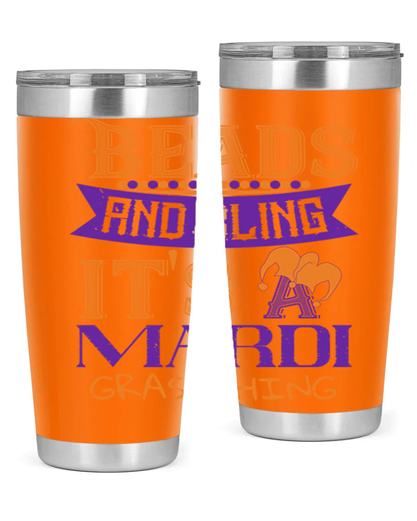 beads and bling its a mardi gras thing 51#- mardi gras- Tumbler