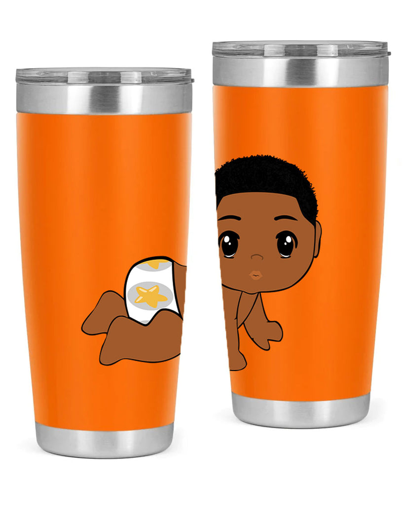 black baby boy 3#- black men - boys- tumbler