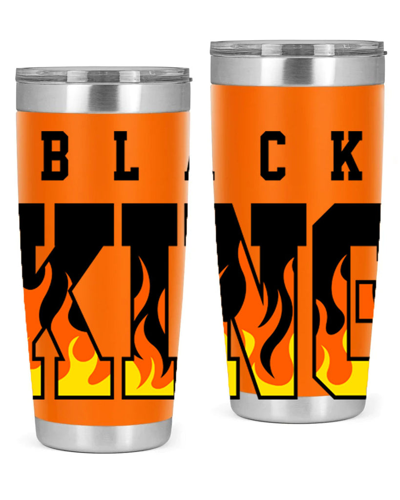 black king flames 232#- black words phrases- Cotton Tank