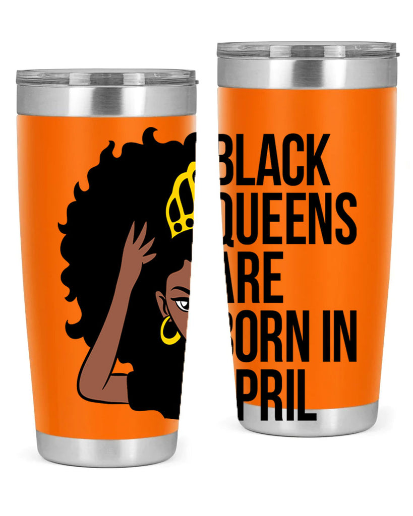 black queens are born in april 218#- black words phrases- Cotton Tank