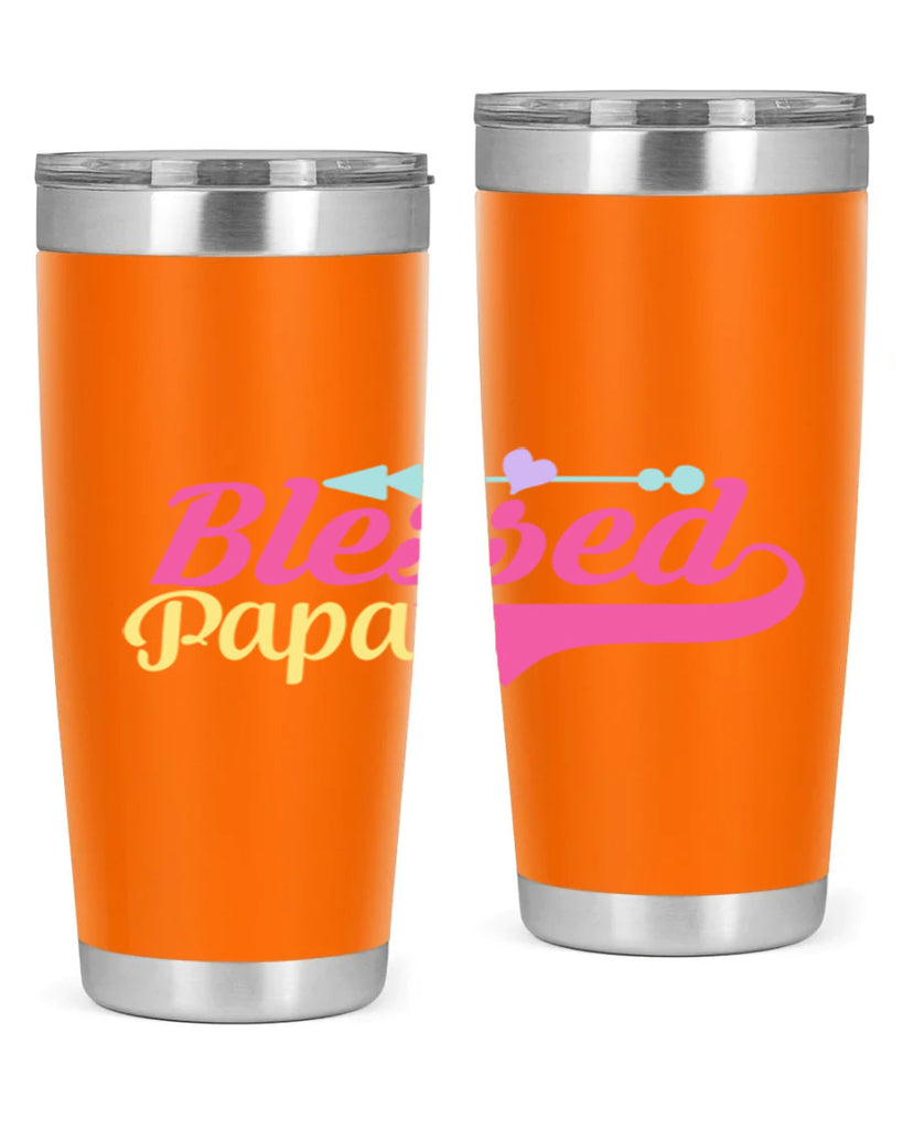 blessed papa 73#- grandpa - papa- Tumbler