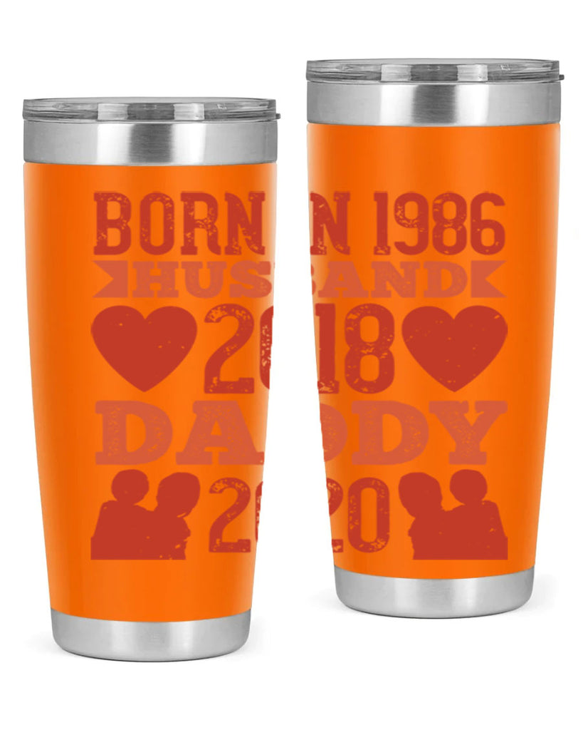 born in husband daddy 123#- fathers day- Tumbler