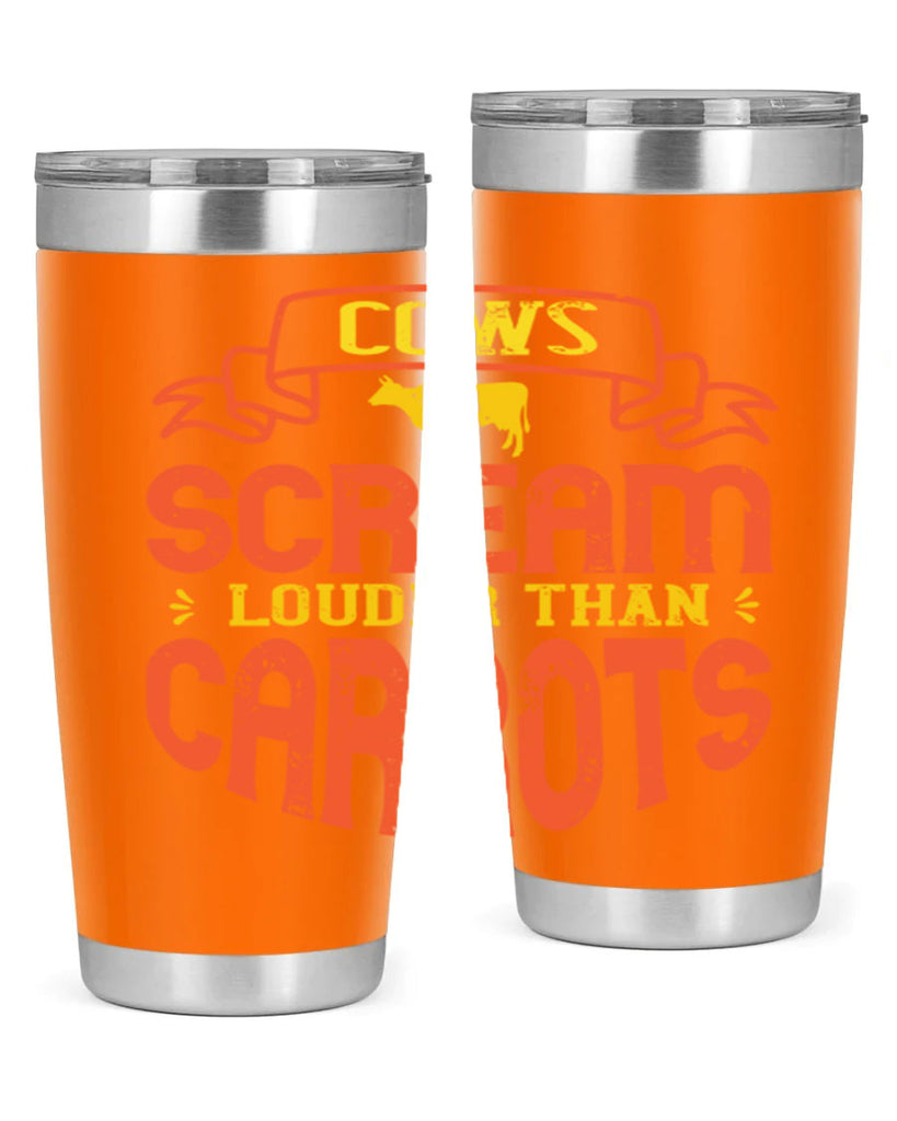 cows scream louder than carrots 71#- vegan- Tumbler