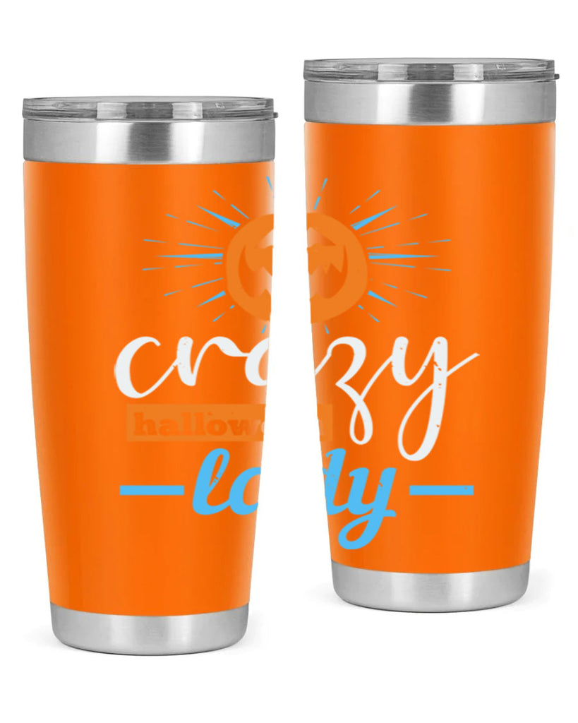 crazy halloween lady 118#- halloween- Tumbler