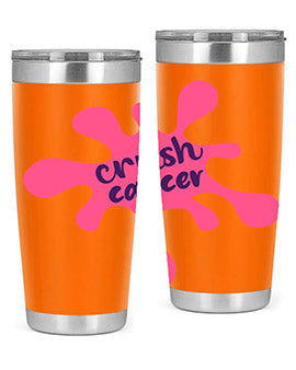 crush cancer Style 14#- breast cancer- Tumbler