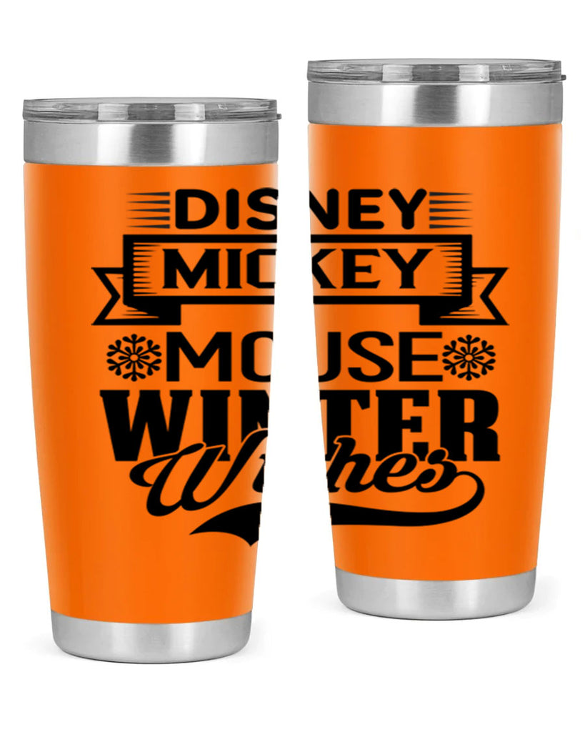 disney mickey mouse winter wishes 93#- winter- Tumbler