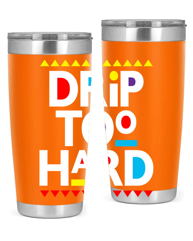 drip too hard 163#- black words phrases- Cotton Tank
