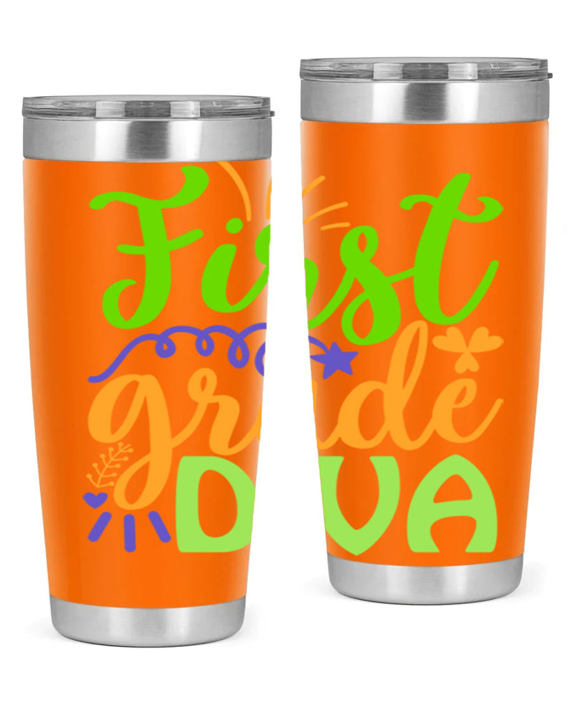 first grade diva 21#- mardi gras- Tumbler