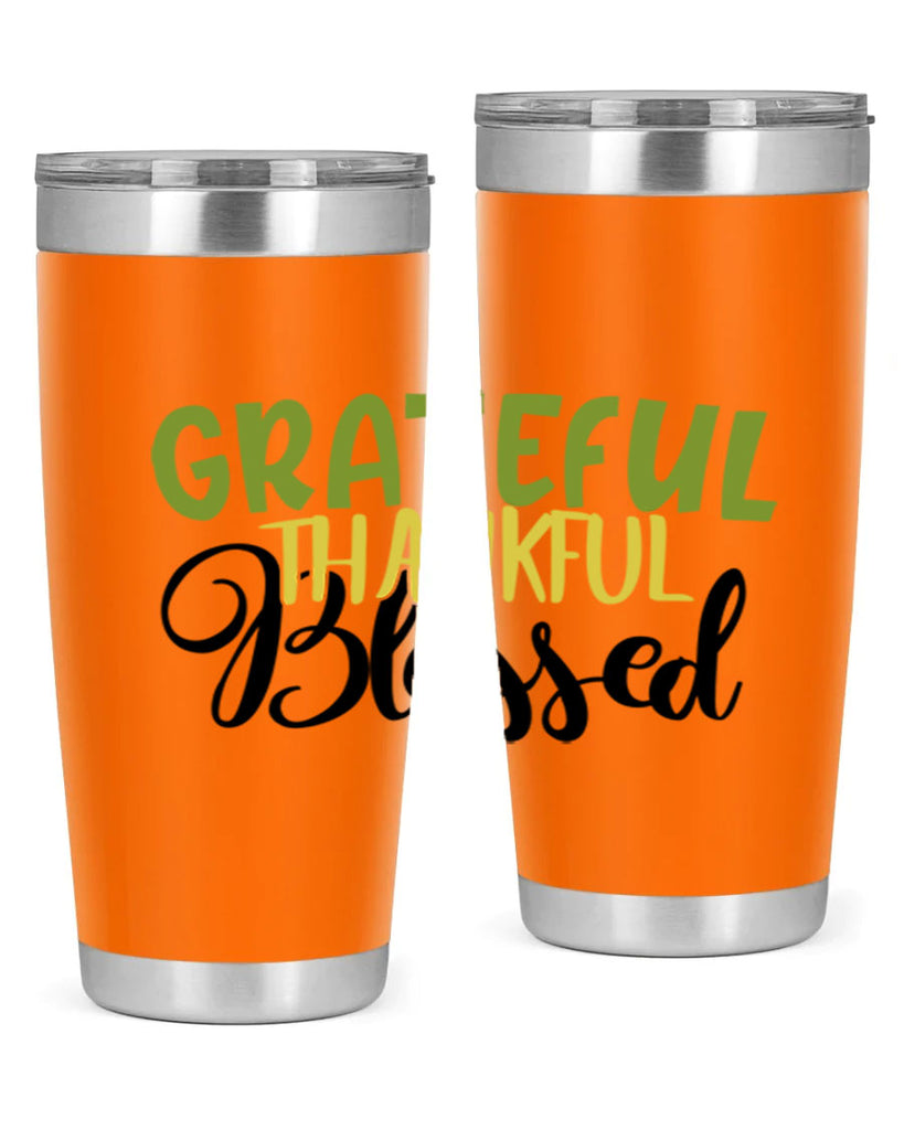 grateful thankful blessed 57#- thanksgiving- Tumbler
