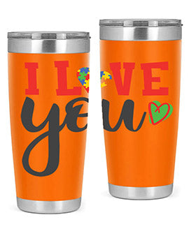 i love you Style 23#- autism- Tumbler