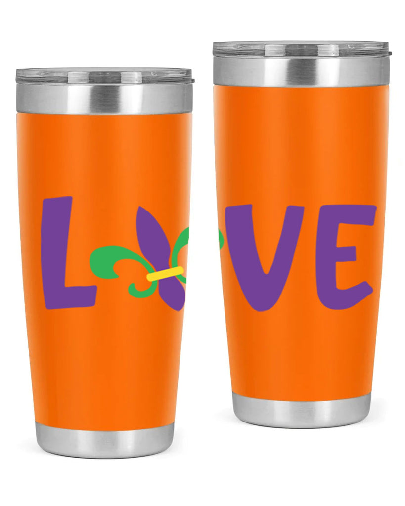 love 80#- mardi gras- Tumbler
