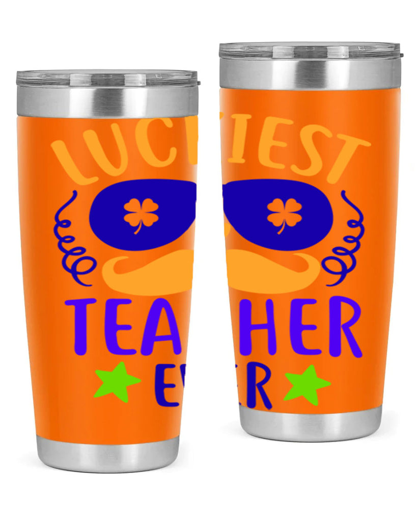 luckiest teacher ever 14#- mardi gras- Tumbler