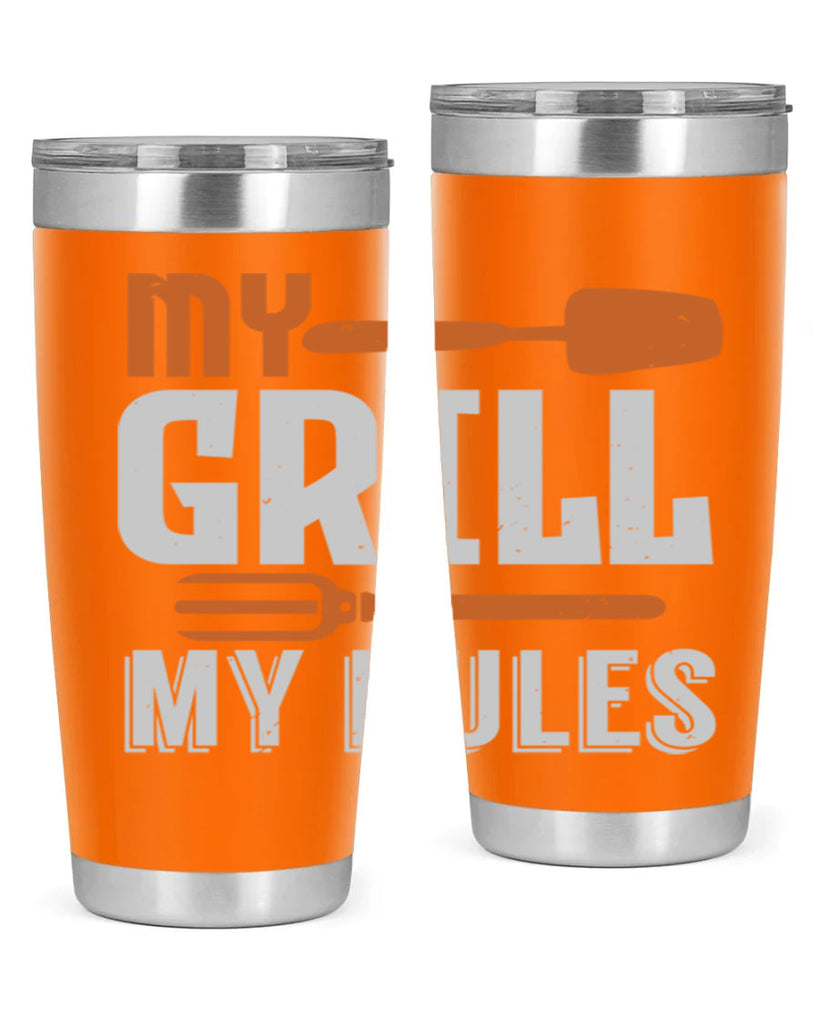 my grill my rules 20#- bbq- Tumbler