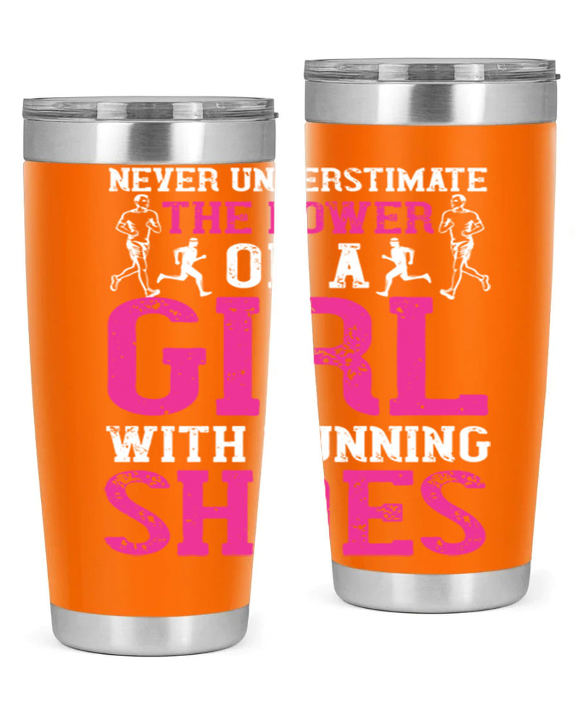 never understimate the power of a girl with running shoes 29#- running- Tumbler