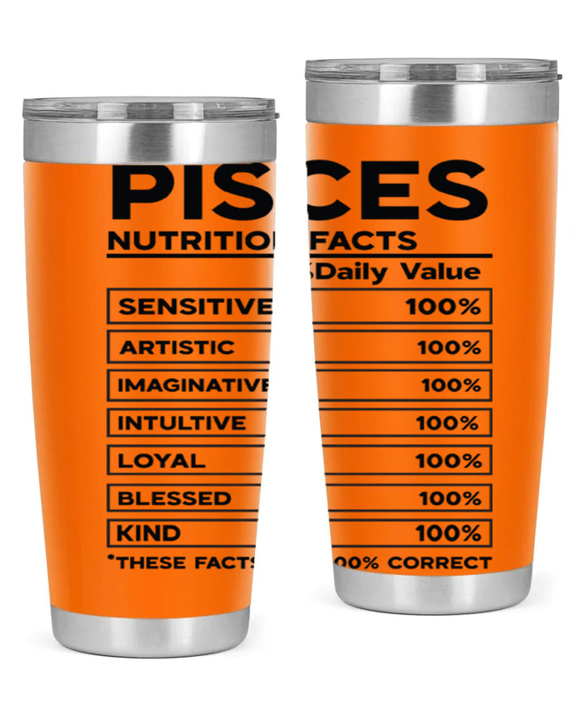 pisces Nutrition Facts 367#- zodiac- Tumbler