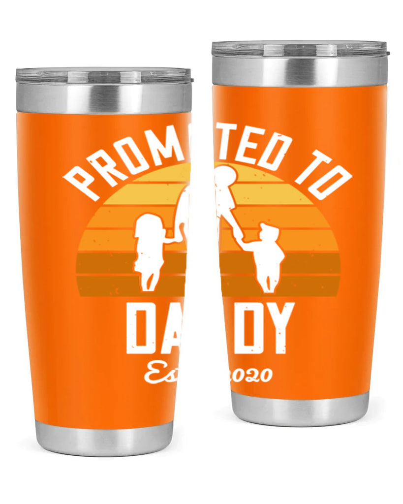 promoted to daddy est 187#- fathers day- Tumbler