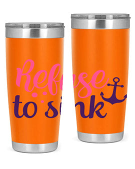 refuse to sink Style 4#- breast cancer- Tumbler