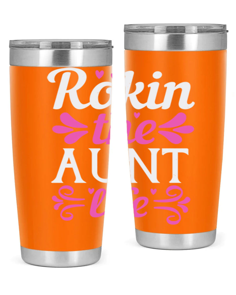 rokin the aunt life Style 24#- aunt- Tumbler
