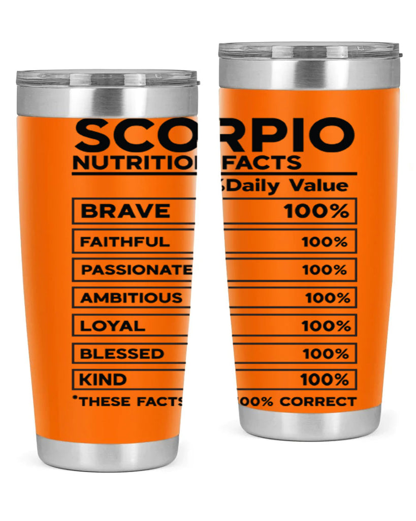 scorpio Nutrition Facts 434#- zodiac- Tumbler