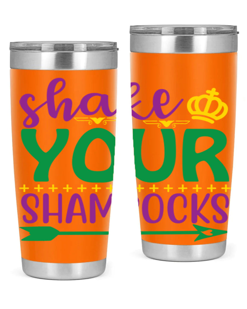 shake your shamrocks 2#- mardi gras- Tumbler
