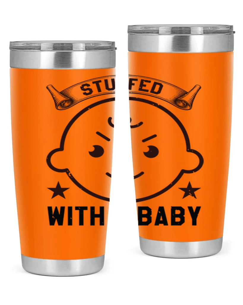 stuffed with a baby Style 14#- baby shower- tumbler