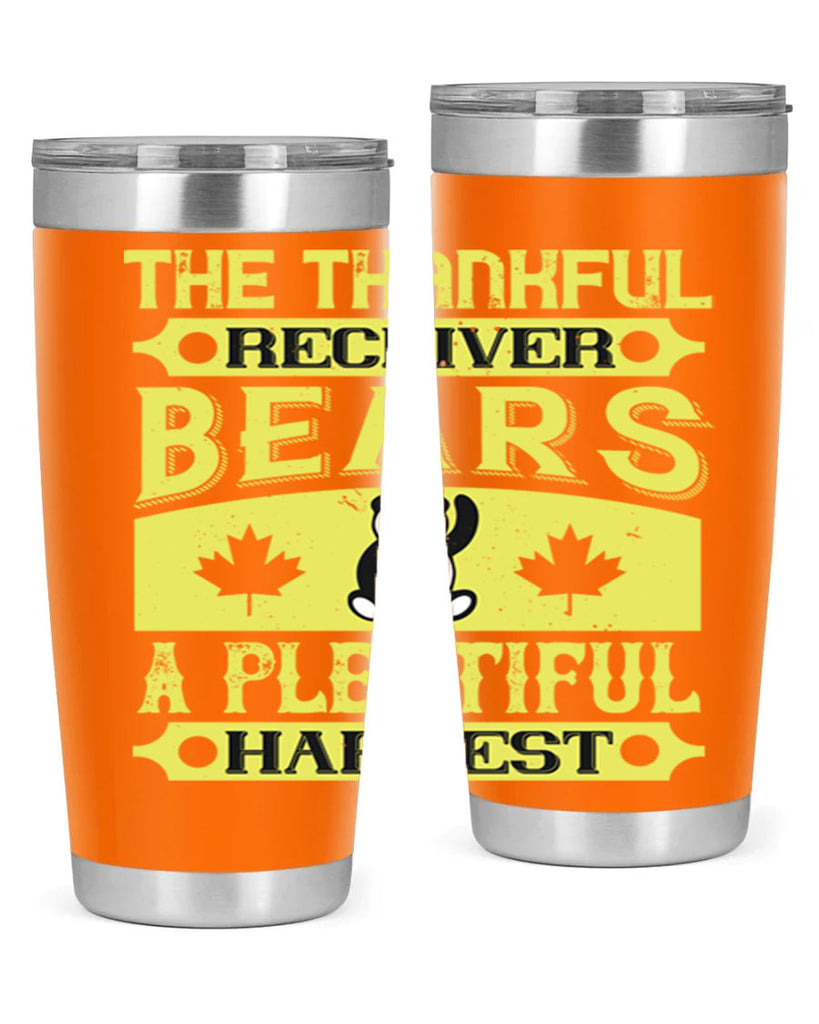 the thankful receiver bears a plentiful harvest 2#- thanksgiving- Tumbler