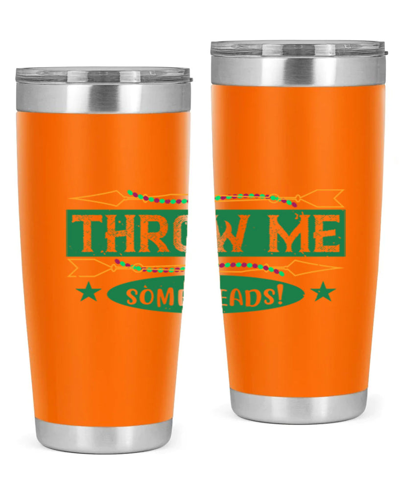 throw me some beads 34#- mardi gras- Tumbler